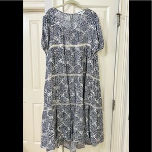 Sundance Blue and White Dress